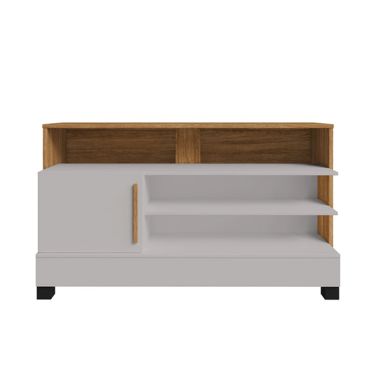 Rack Tv 48" Hoga Pipa Gris Claro Canela