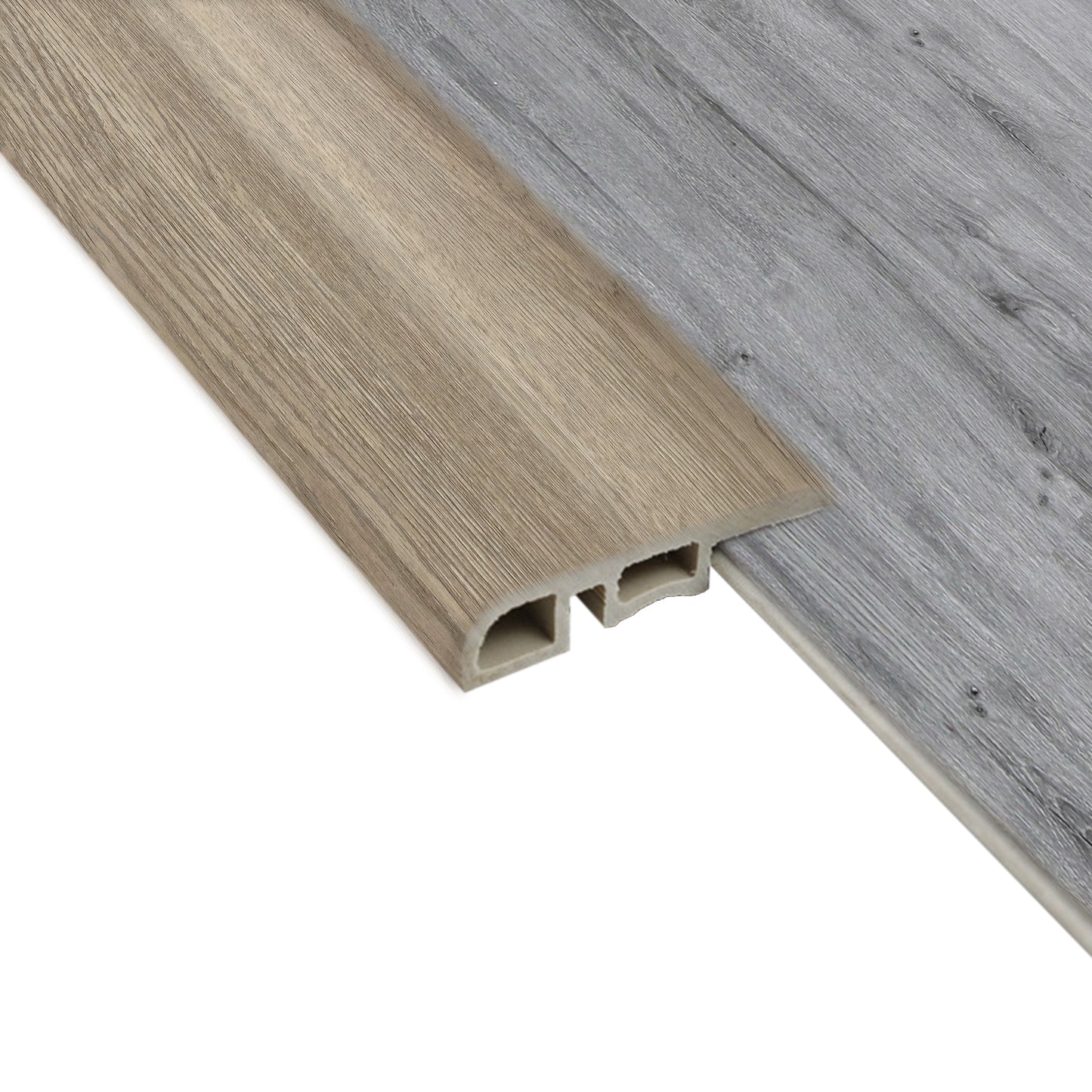 Pack 5 Unidades Cubrejunta Reductor PVC 2mt x 45mm Gris Oak