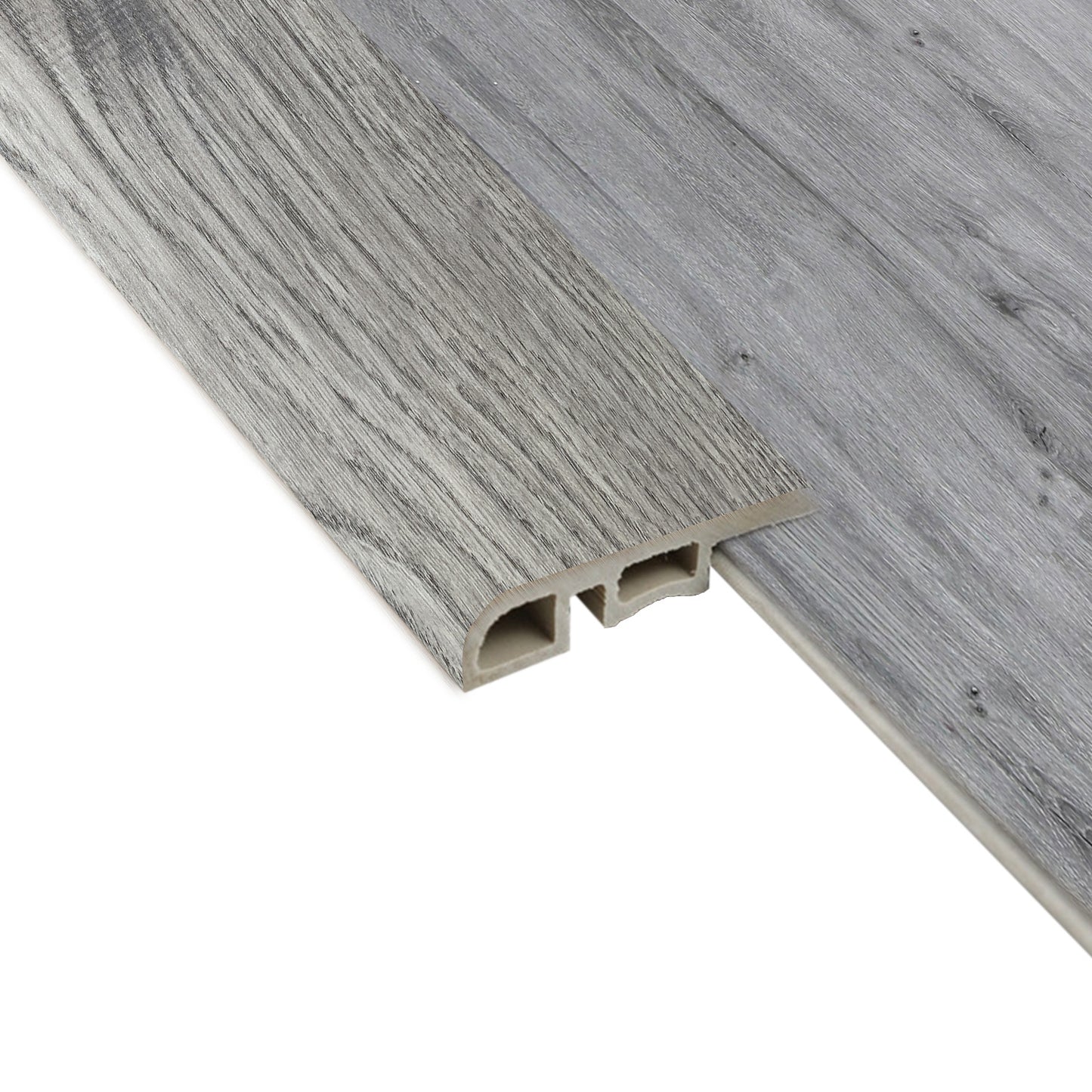 Pack 5 Unidades Cubrejunta Reductor PVC 2mt x 45mm Gris Oak