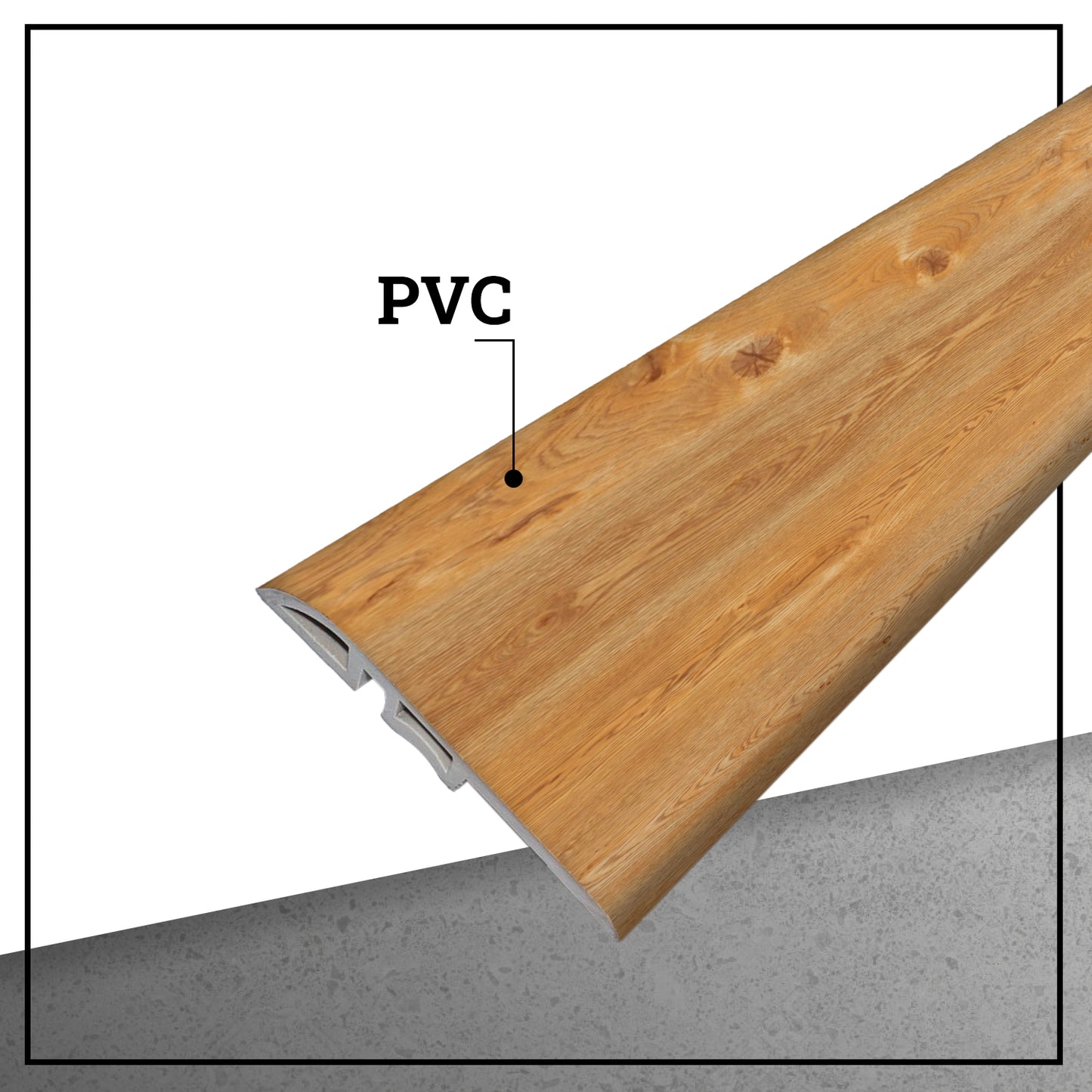 Pack 5 Unidades Cubrejunta Reductor PVC 2mt x 45mm Bamboo