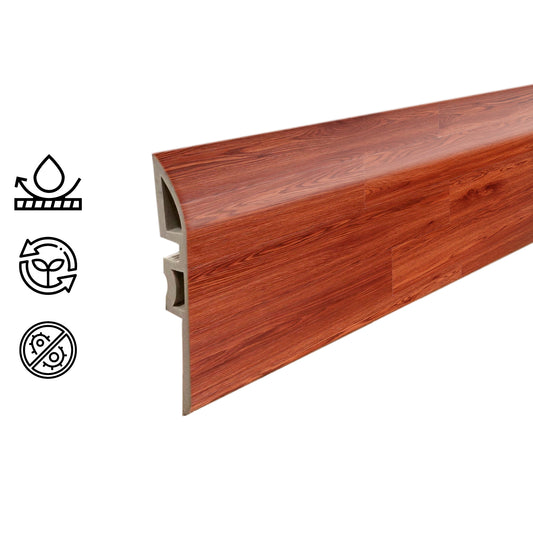 Cubrejunta Reductor Pvc Hoga 2Mt x 45mm Cedro