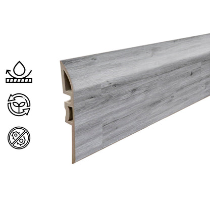 Cubrejunta Reductor PVC HOGA 2mt x 45mm Gris Londres