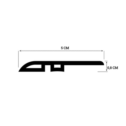 Cubrejunta Reductor PVC HOGA 2mt x 45mm Gris Londres