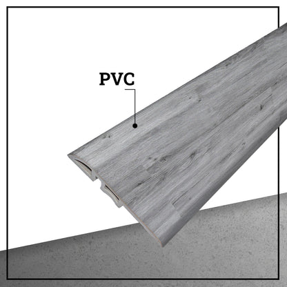 Cubrejunta Reductor PVC HOGA 2mt x 45mm Gris Londres