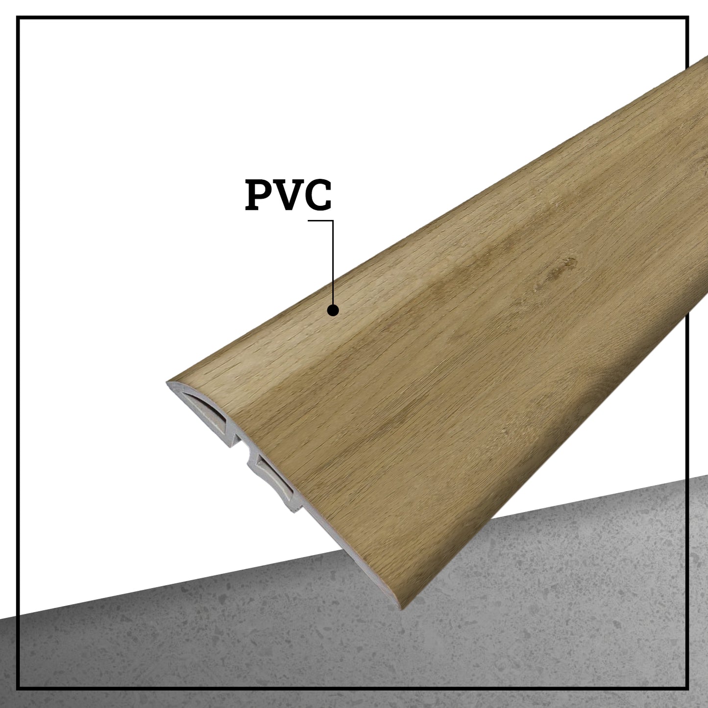 Pack 5 Unidades Cubrejunta Reductor PVC 2mt x 45mm Abedul