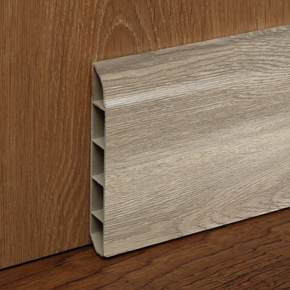 Pack 10 Unidades Guardapolvo PVC HOGA 2mt x 80mm Gris Oak