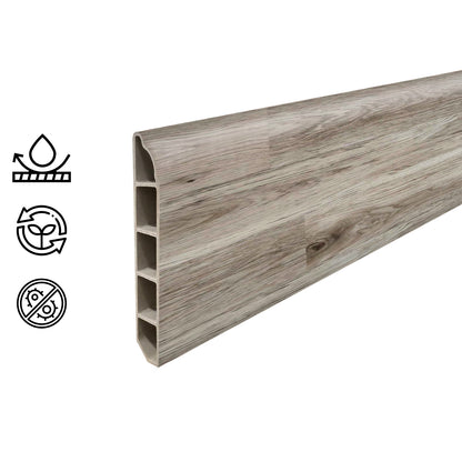Guardapolvo Pvc Hoga 2Mt x 80mm Rústico Haya