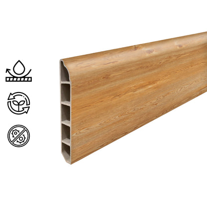 Guardapolvo Pvc Hoga 2Mt x 80mm Bamboo
