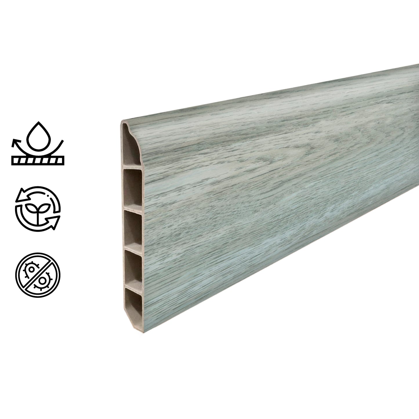 Guardapolvo Pvc Hoga 2Mt x 80mm Beige Milan