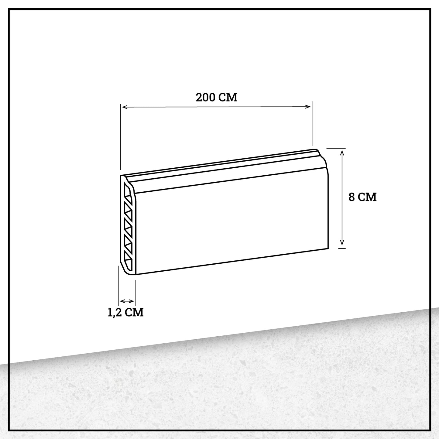 Guardapolvo PVC HOGA 2mt x 80mm Arena
