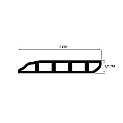 Guardapolvo PVC HOGA 2mt x 80mm Gris Londres