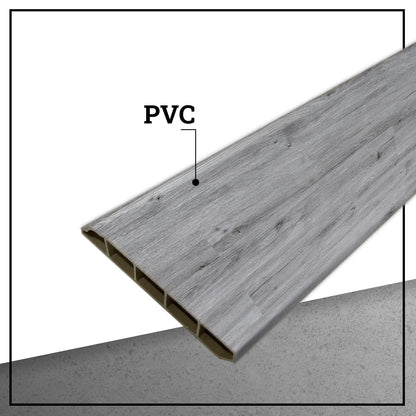 Guardapolvo PVC HOGA 2mt x 80mm Gris Londres