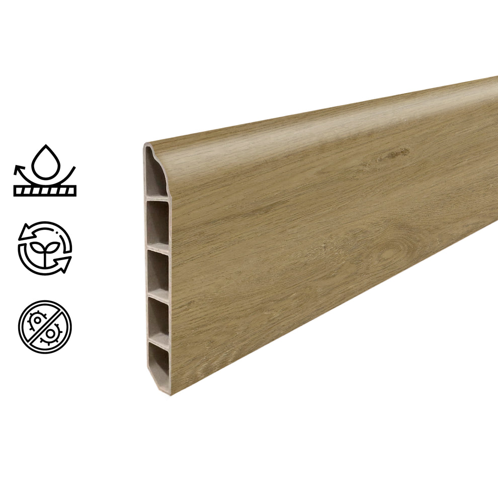 Guardapolvo Pvc Hoga 2Mt x 80mm Abedul