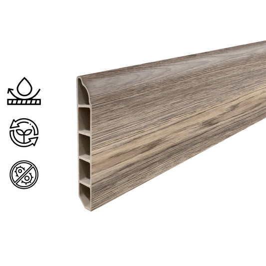 Guardapolvo Pvc Hoga 2Mt x 80mm Gris Grafito