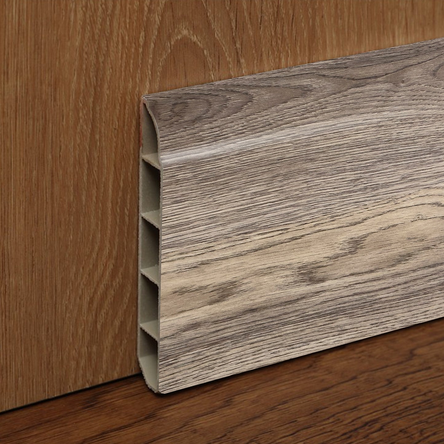 Guardapolvo Pvc Hoga 2Mt x 80mm Gris Grafito