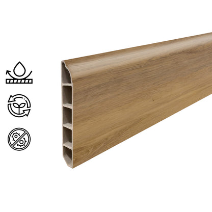 Guardapolvo Pvc Hoga 2Mt x 80mm Castaño