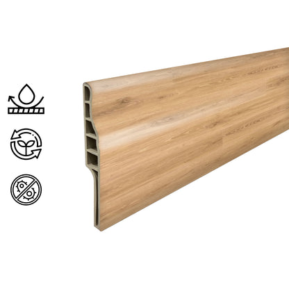 Guardapolvo Pvc Hoga 2Mt x 90mm Roble Suave