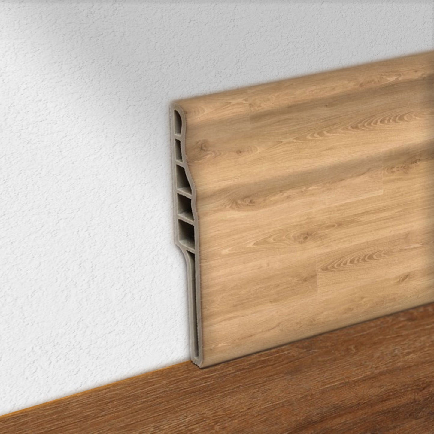 Guardapolvo Pvc Hoga 2Mt x 90mm Roble Suave