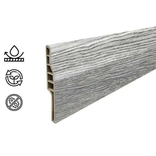 Guardapolvo Pvc Hoga 2Mt x 90mm Gris Oak
