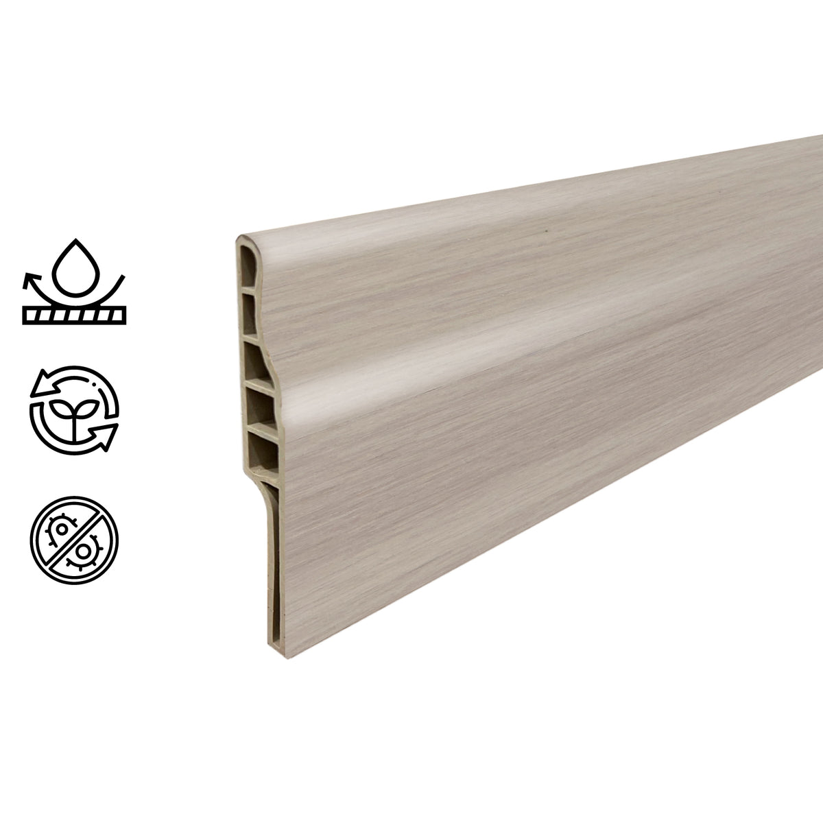 Guardapolvo Pvc Hoga 2Mt x 90mm Blanco