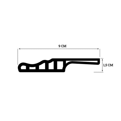 Guardapolvo Pvc Hoga 2Mt x 90mm Blanco