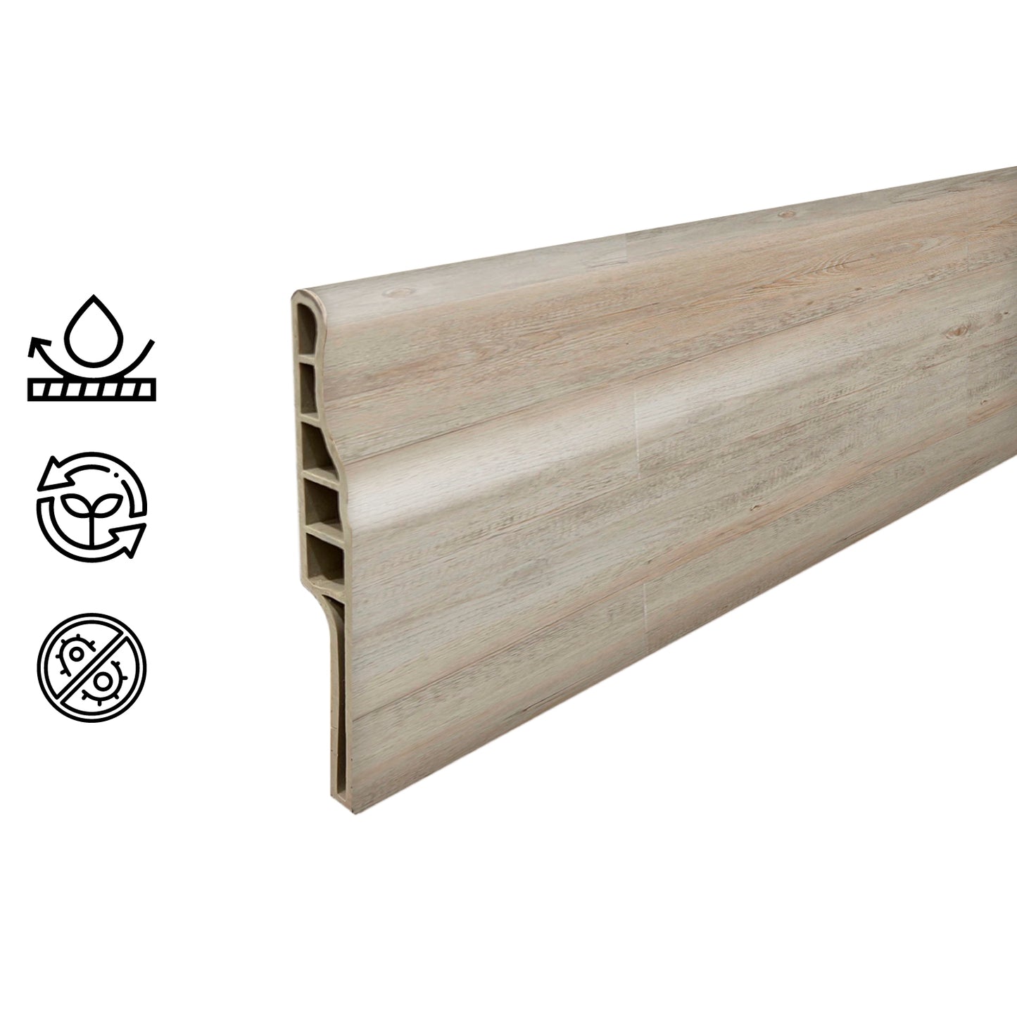 Guardapolvo Pvc Hoga 2Mt x 90mm Beige Mandala