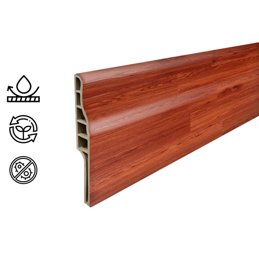 Guardapolvo PVC HOGA 2mt x 90mm Cedro