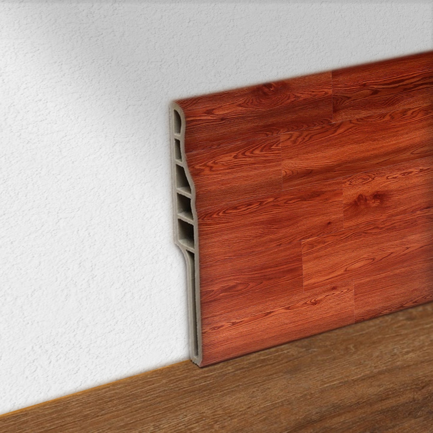 Guardapolvo PVC HOGA 2mt x 90mm Cedro