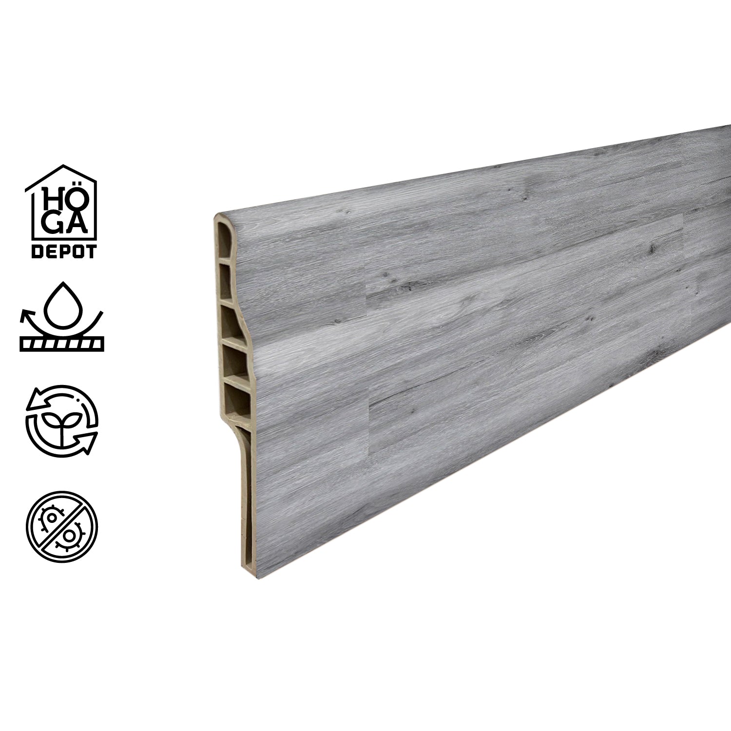 Pack 10 Unidades Guardapolvo PVC 2mt x 90mm Gris Londres – Hoga