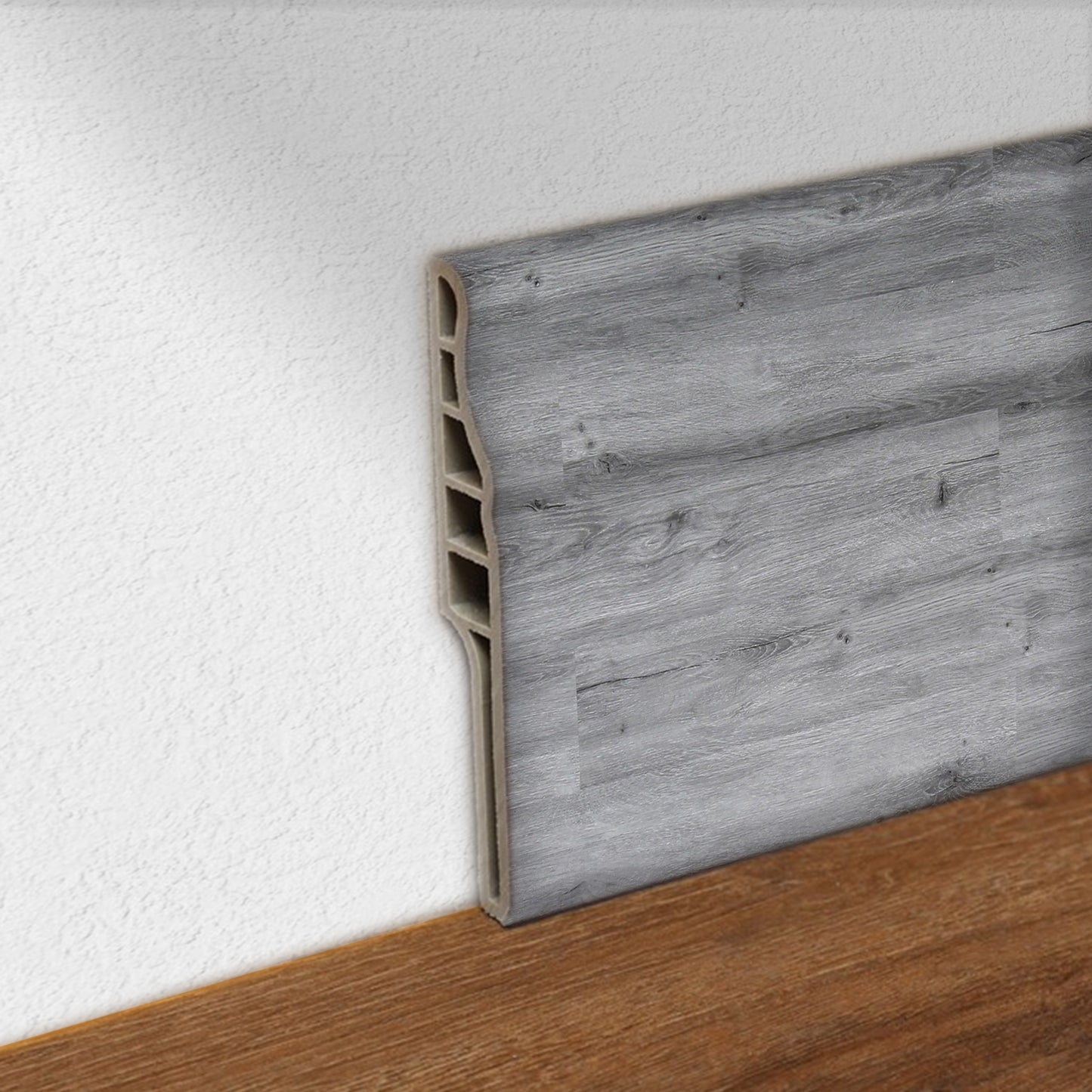 Guardapolvo PVC HOGA 2mt x 90mm Gris Londres