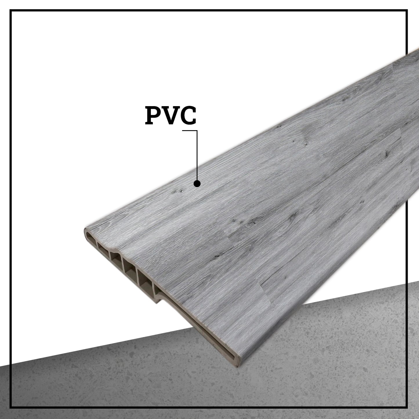 Guardapolvo PVC HOGA 2mt x 80mm Gris Londres
