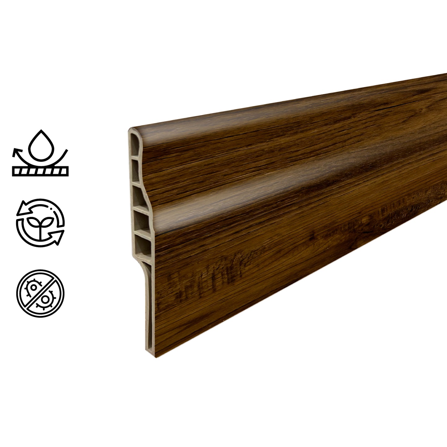 Guardapolvo Pvc Hoga 2Mt x 90mm Café
