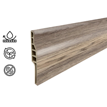 Guardapolvo Pvc Hoga 2Mt x 90mm Gris Grafito