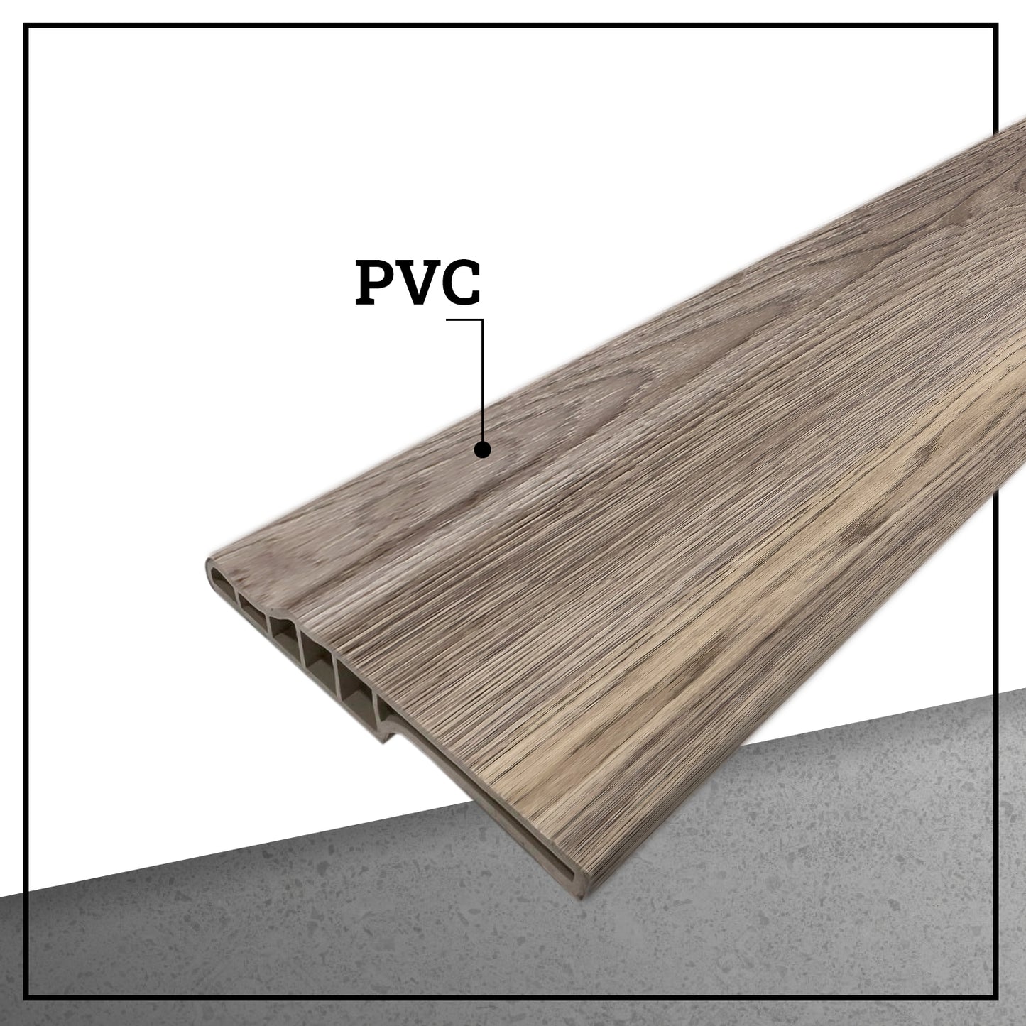 Guardapolvo Pvc Hoga 2Mt x 90mm Gris Grafito