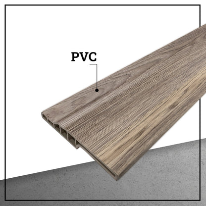 Guardapolvo Pvc Hoga 2Mt x 90mm Gris Grafito