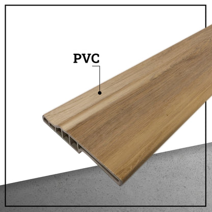 Guardapolvo Pvc Hoga 2Mt x 90mm Castaño