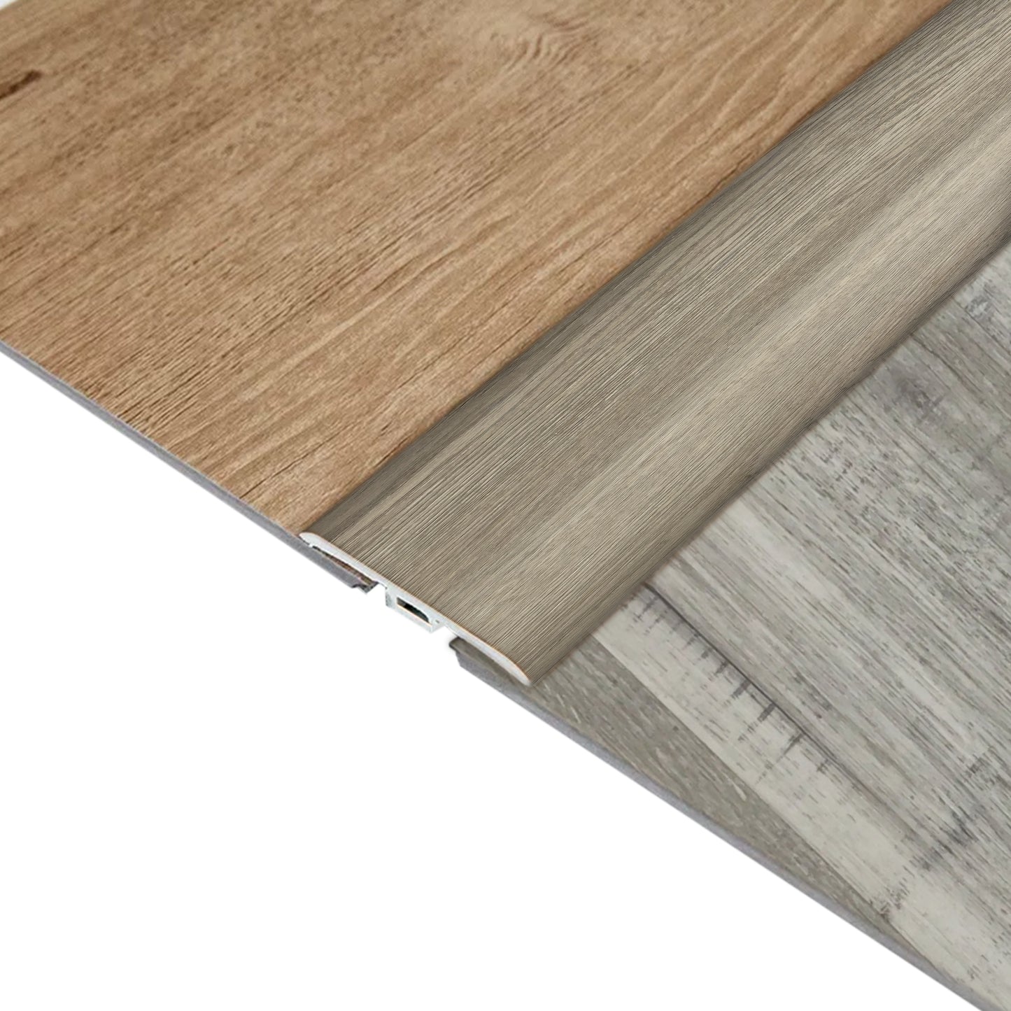 Pack 5 Unidades Moldura T PVC 2mt x 45mm Gris Oak