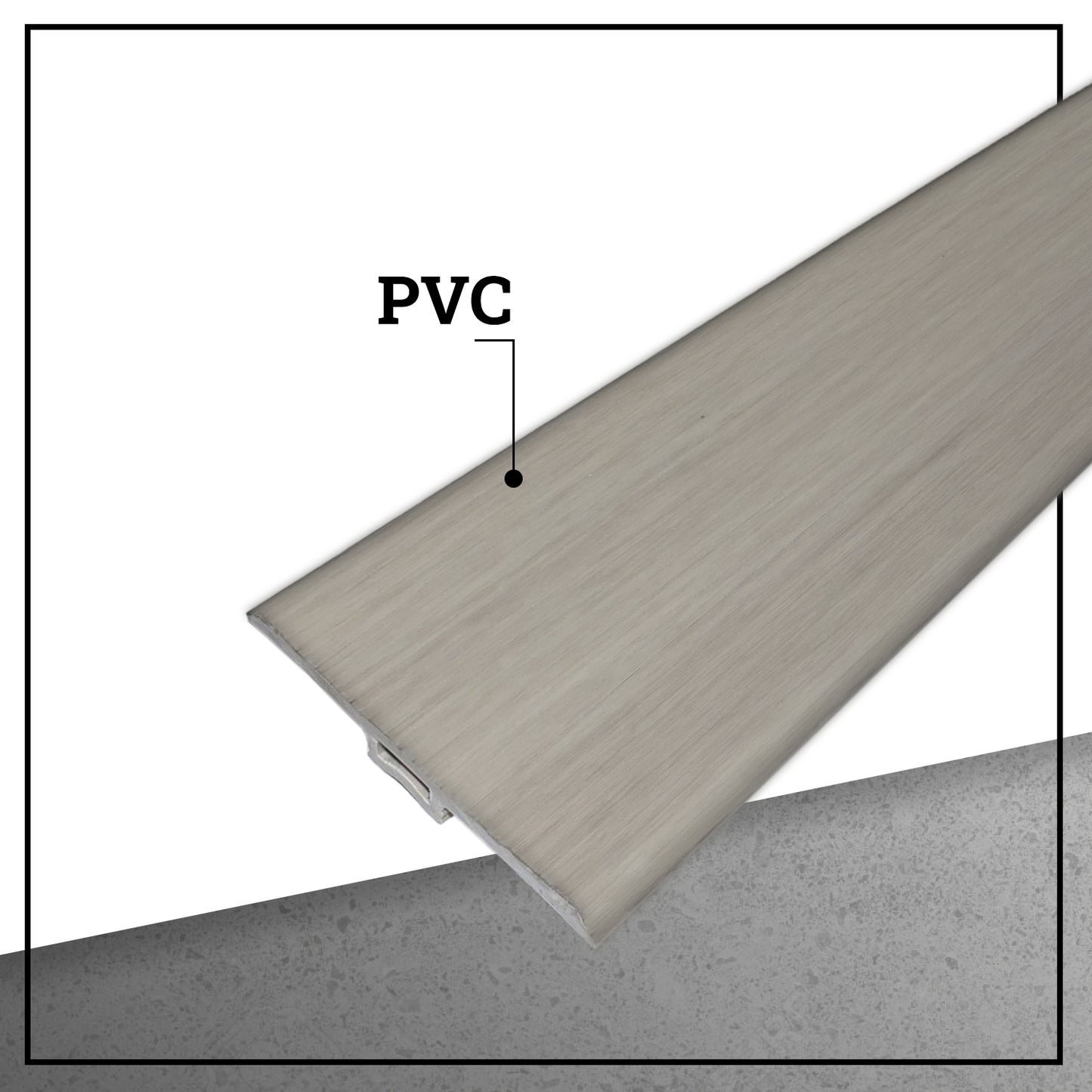 Pack 5 Unidades Moldura T PVC 2mt x 45mm Blanco