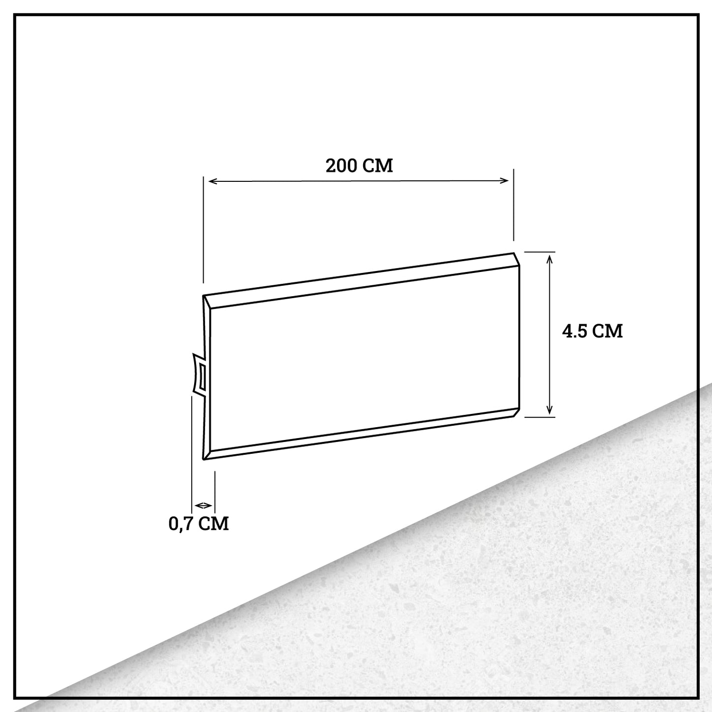 Pack 5 Unidades Moldura T PVC 2mt x 45mm Rústico Haya