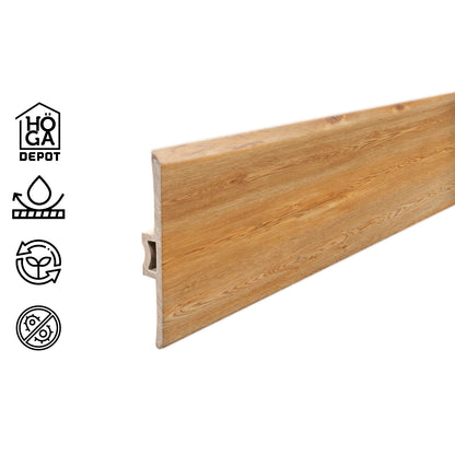 Pack 5 Unidades Moldura T PVC 2mt x 45mm Bamboo