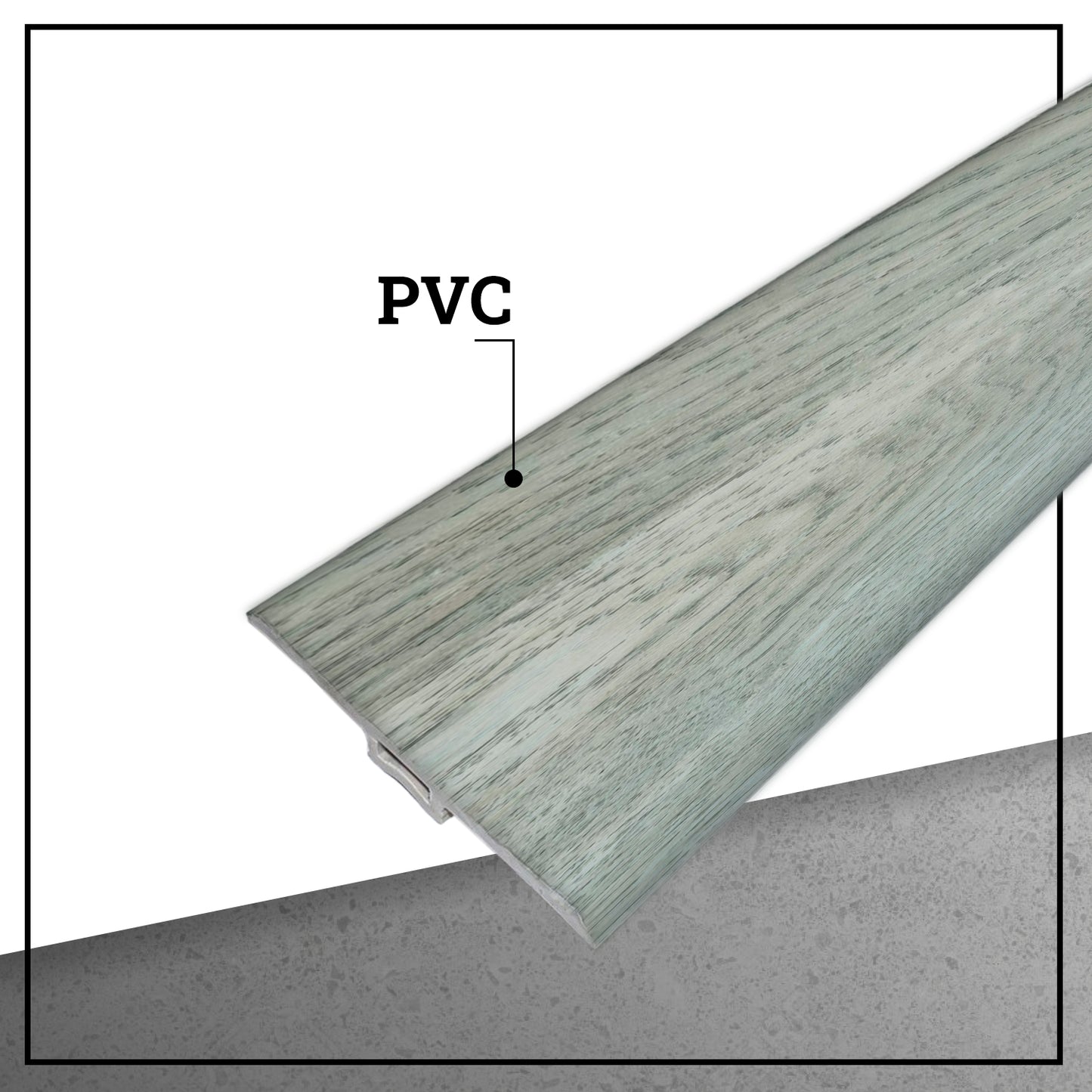 Moldura T Pvc Hoga 2Mt x 45mm Beige Milan