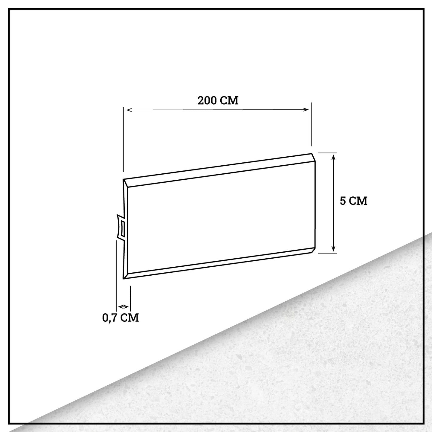 Moldura T Pvc Hoga 2Mt x 45mm Arena