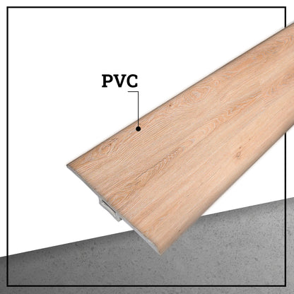 Pack 5 Unidades Moldura T PVC 2mt x 45mm Arena