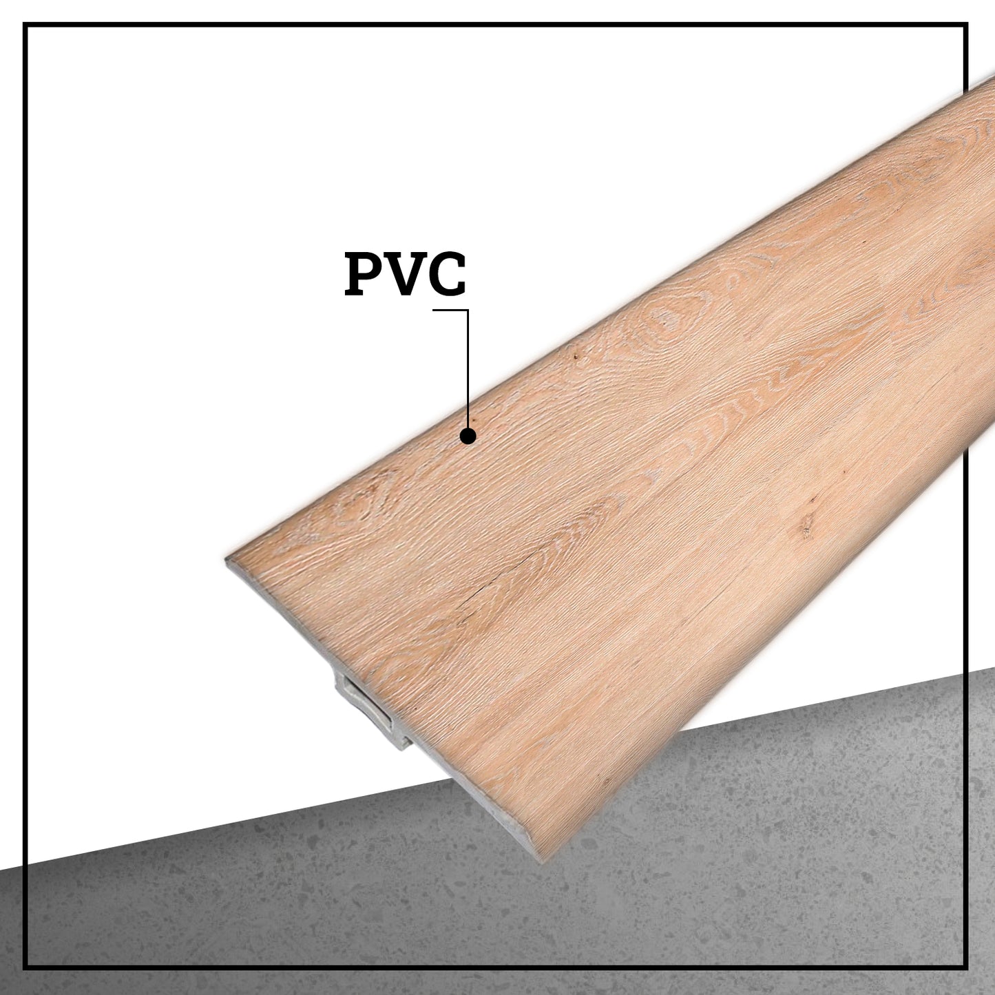 Moldura T Pvc Hoga 2Mt x 45mm Arena