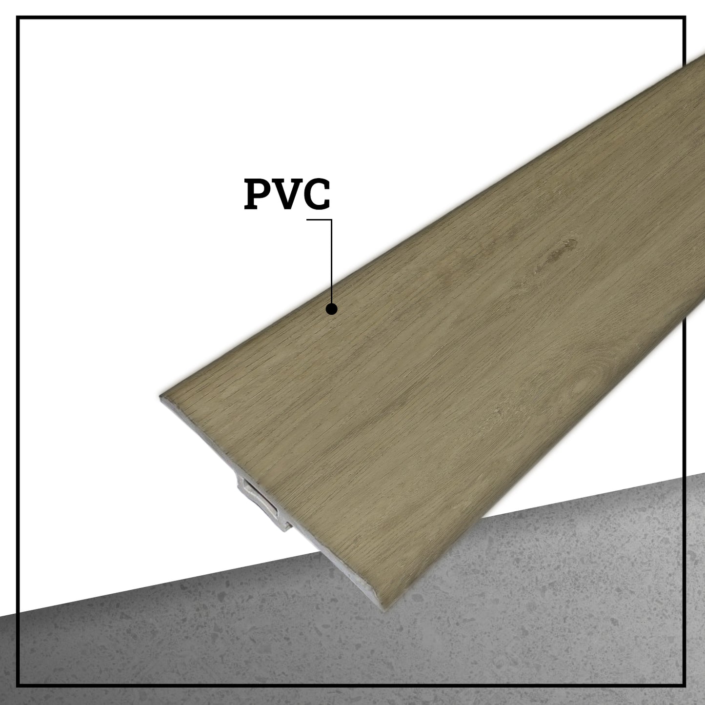 Pack 5 Unidades Moldura T PVC 2mt x 45mm Abedul