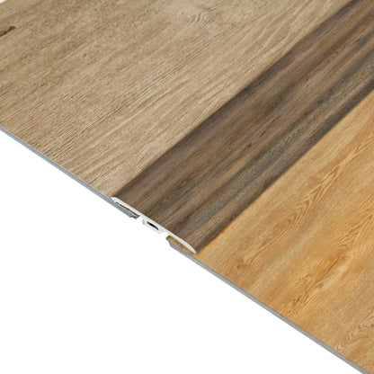 Pack 5 Unidades Moldura T PVC 2mt x 45mm Tabaco