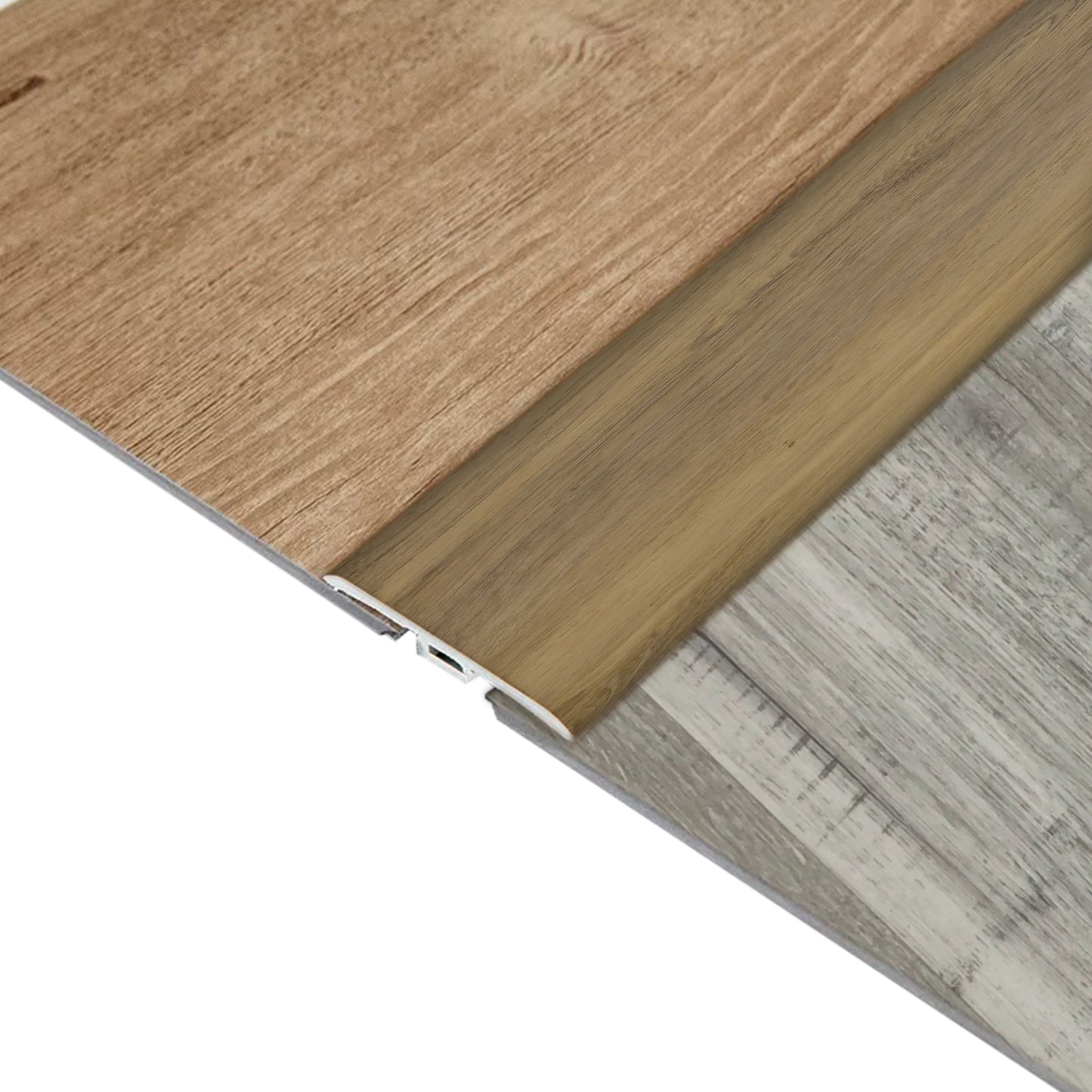 Moldura T Pvc Hoga 2Mt x 45mm Castaño