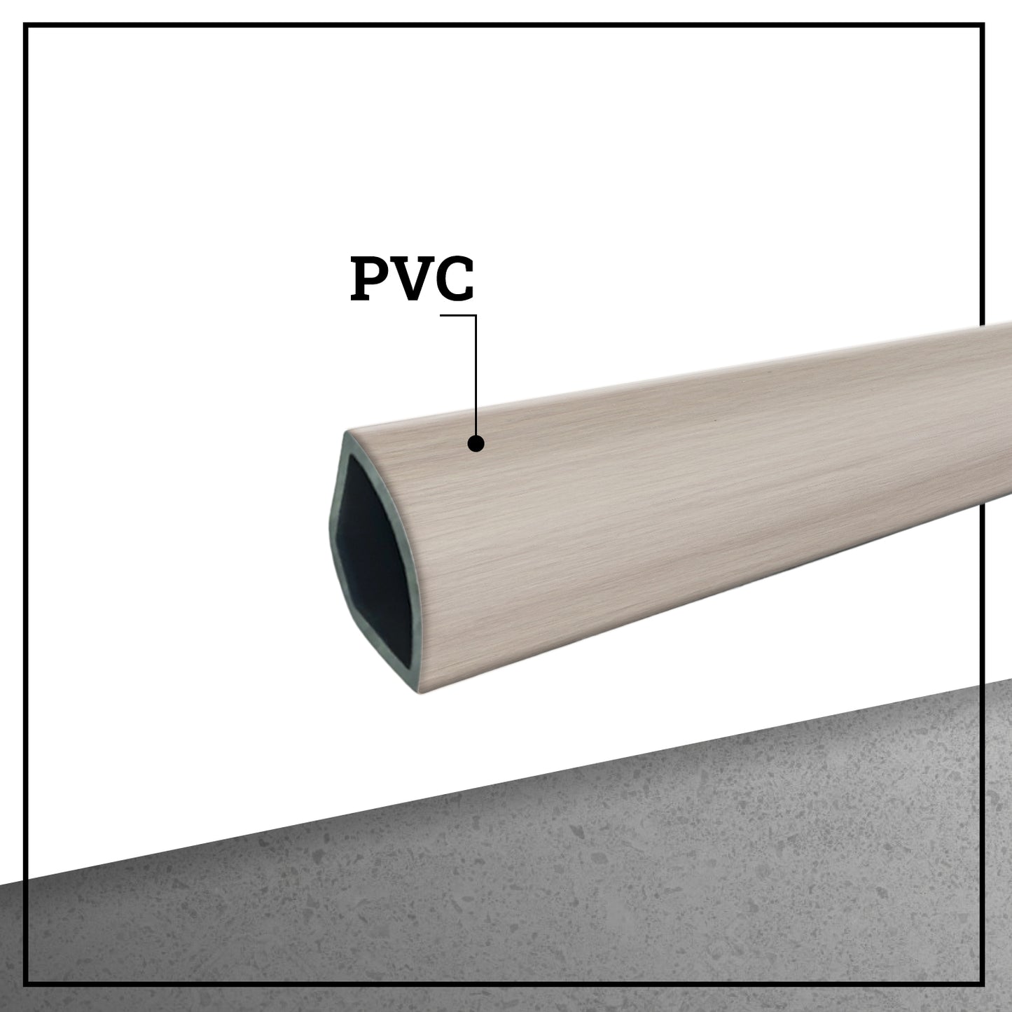 Pack 5 Unidades Cuarto Rodón PVC 2mt x 45mm Blanco