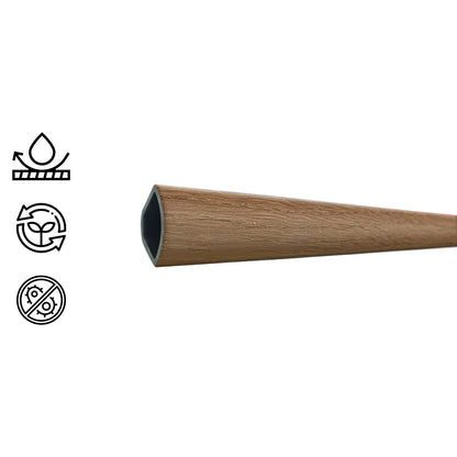 Pack 5 Unidades Cuarto Rodón PVC 2mt x 19mm Haya