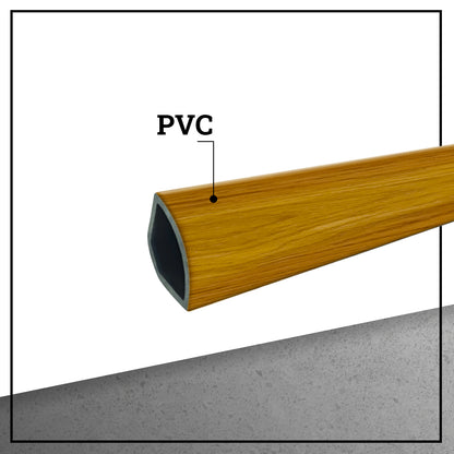 Pack 5 Unidades Cuarto Rodón PVC 2mt x 45mm Haya